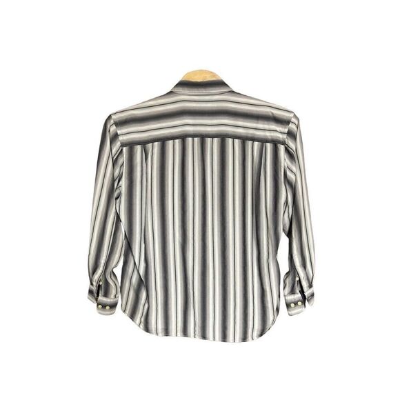 Tommy Bahama 100% Tencel XXL Long Sleeve Grey Striped Shirt - Picture 2 of 6